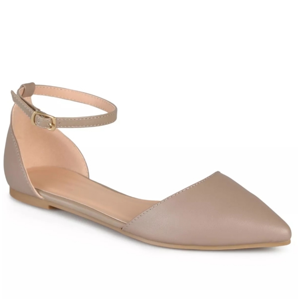 Journee Collection Reba Flat Taupe -7.5 - Picture 1 of 9